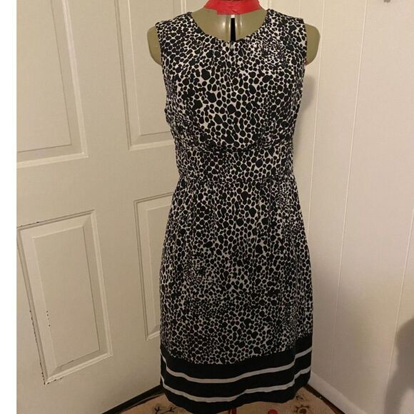 Cynthia Rowley 100% Silk Boho Leopard Print Lined Dress Size 8 - Picture 1 of 8